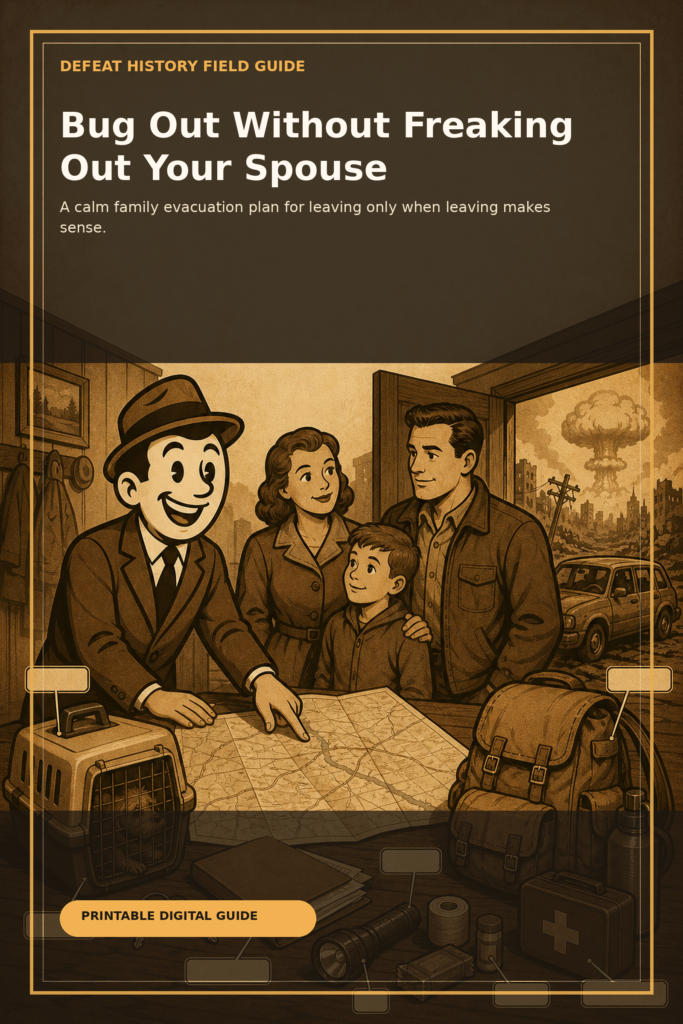 Bug Out Without Freaking Out Your Spouse digital guide cover